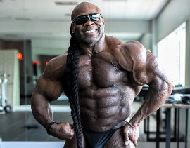 Kai Green en preparación para Mister Olympia